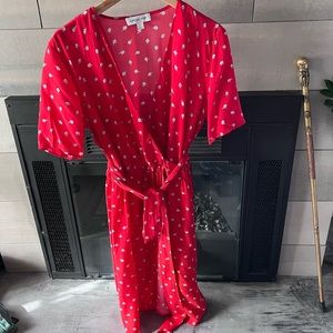 Red silk Amour Vert dress